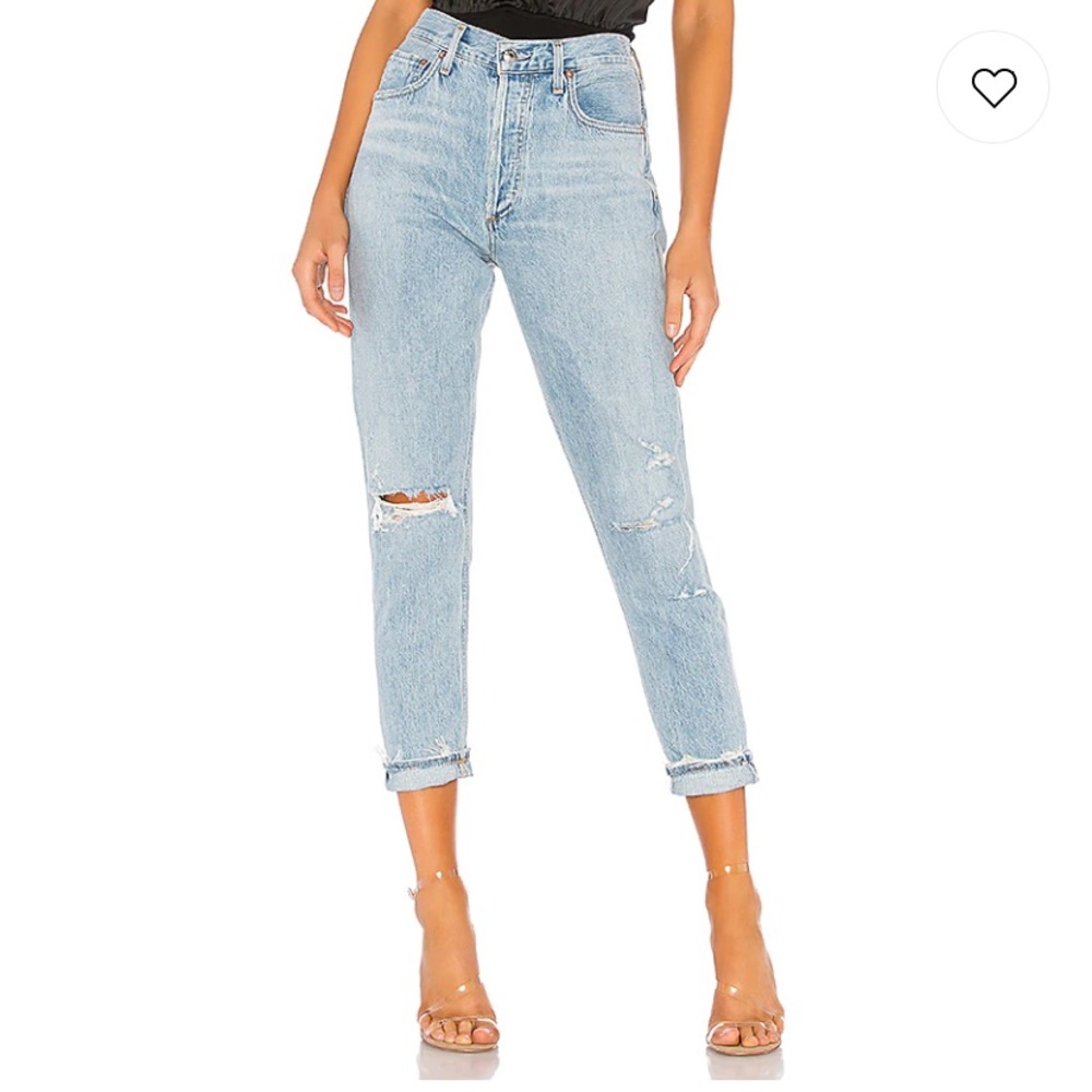 Agolde Jamie Light Blue High Rise Women Jeans